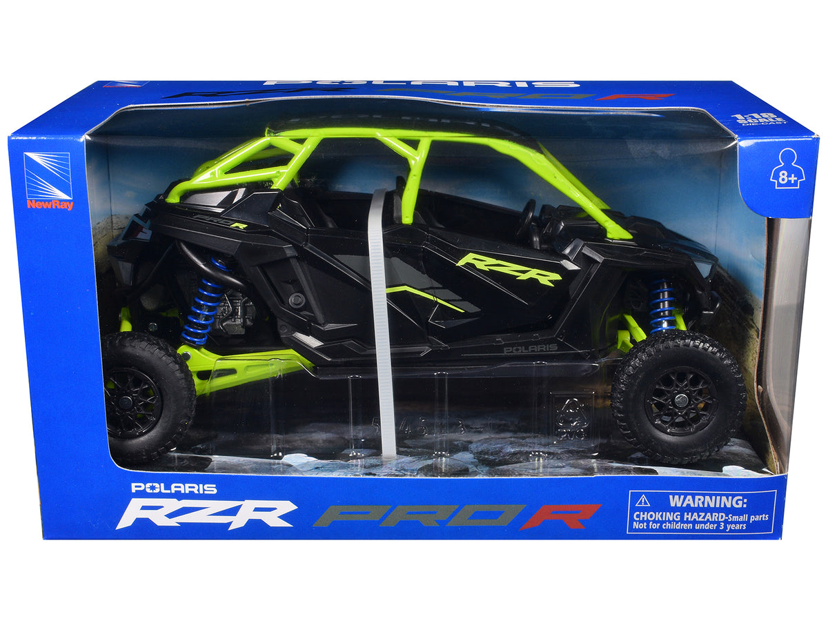 Polaris RZR Pro R UTV Black and Lime Green 1/18 Diecast Model - New Ray