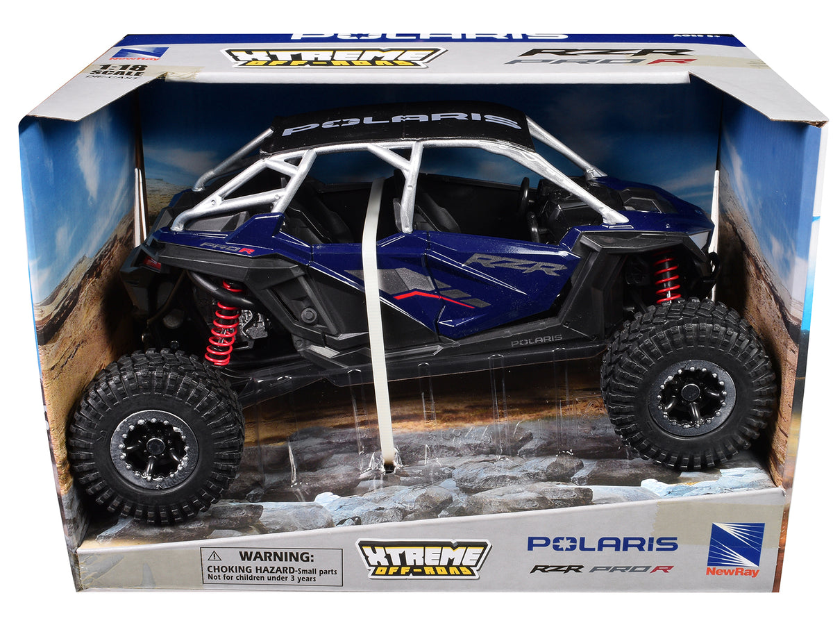Polaris RZR Pro R UTV Blue with Black Top "Xtreme Off-Road" 1/18 Diecast Model