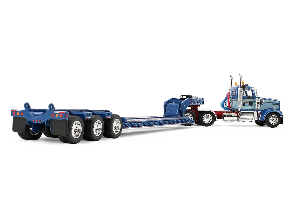 Kenworth W900L Day Cab Fontaine Magnitude Lowboy Trailer Sid Kamp Blue 1/64