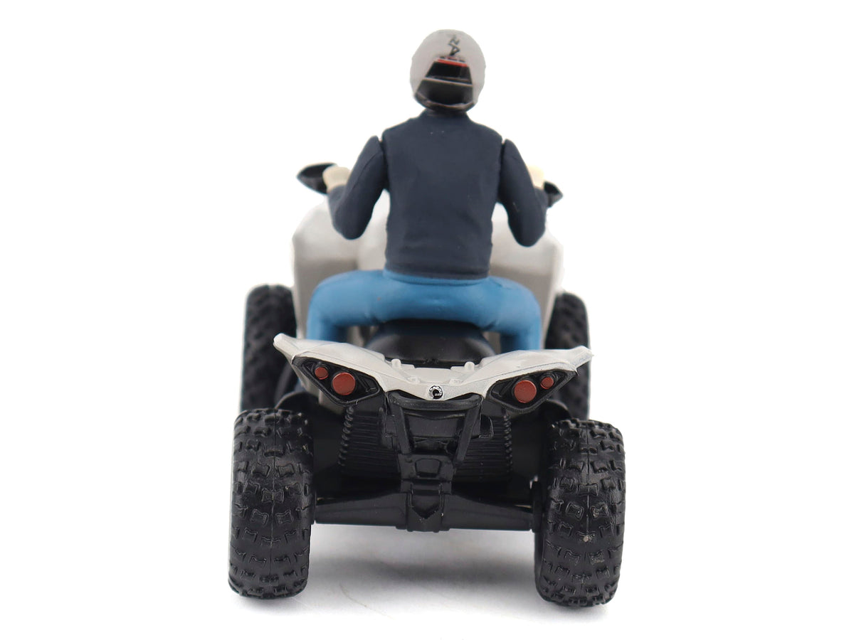 Can-Am Renegade X XC 1000R ATV Chalk Gray with Driver Figure 1/32 Diecast