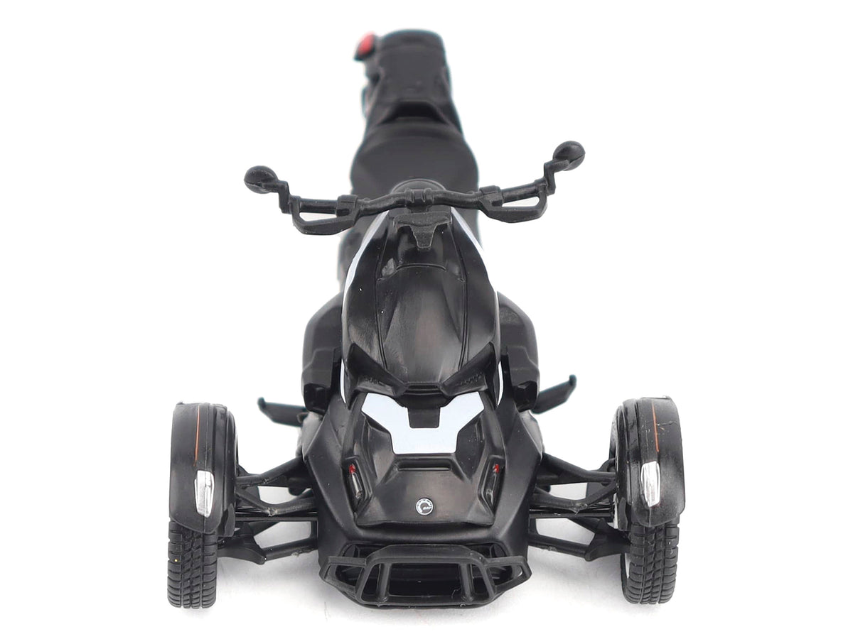 Can-Am Ryker Rally 3-Wheel Motorcycle Ghost Black 1/32 Diecast by BRP Models