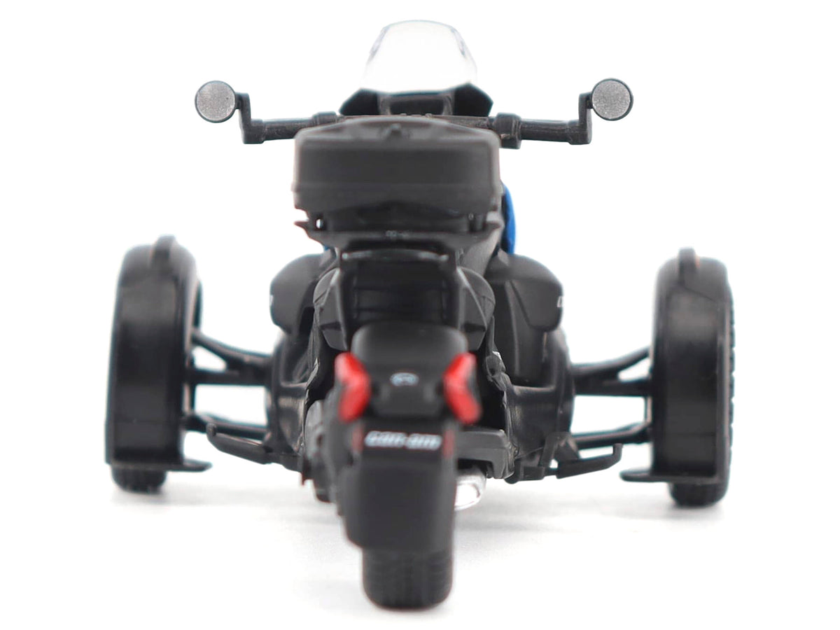 Can-Am Ryker Rally 3-Wheel Motorcycle Galactic Blue & Black 1/32 Diecast