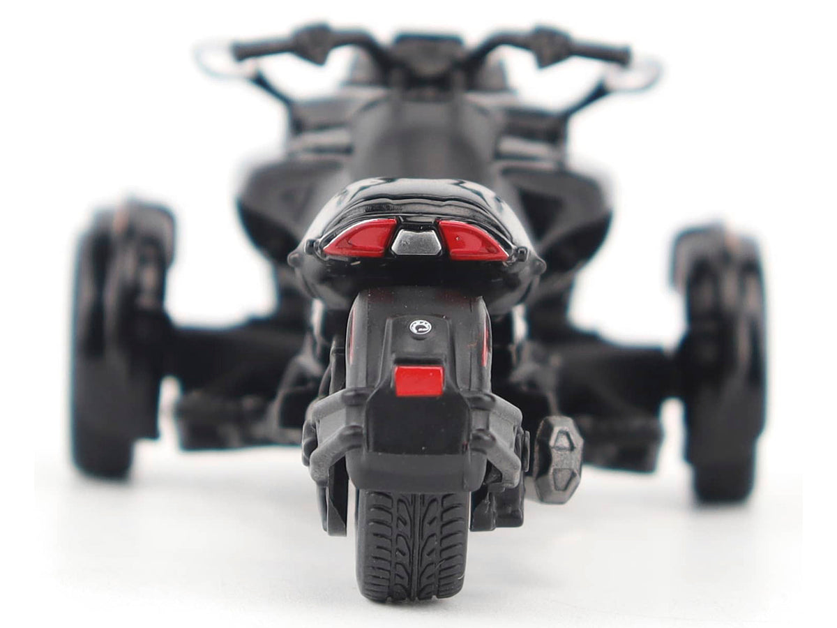 Can-Am Spyder F3 3-Wheel Motorcycle Steel Black Metallic 1/32 Diecast
