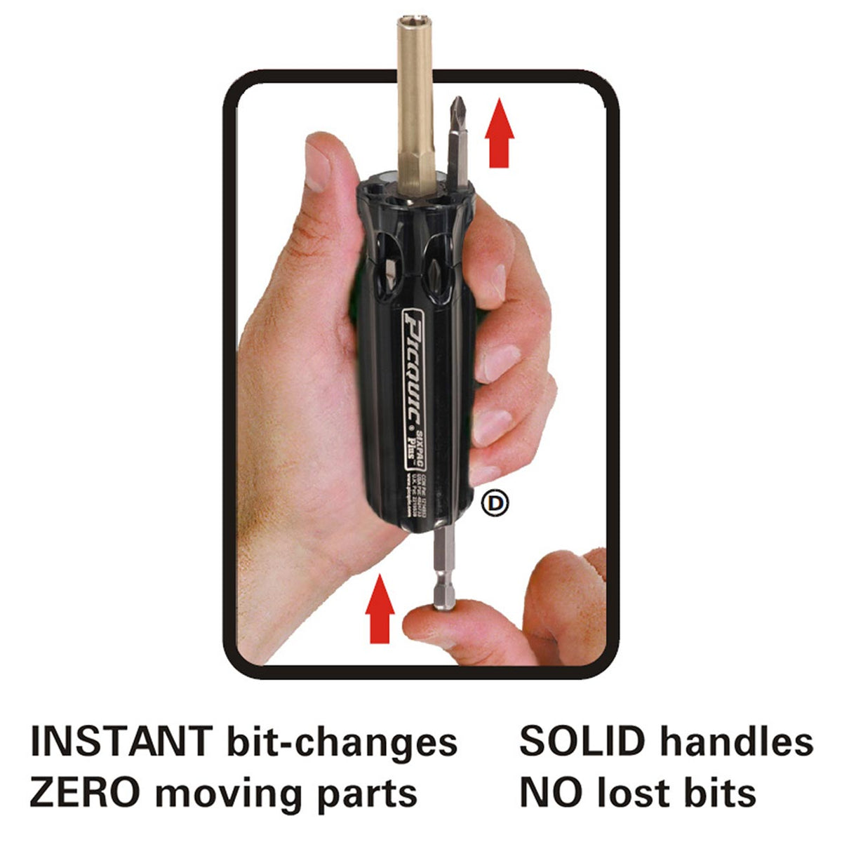 Picquic Teeny Turner Mini 7-in-1 Quick Bit Change Screwdriver (Blister package)