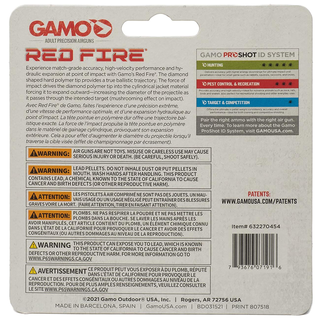 Gamo .22cal “Red Fire†Pellets - 15.4 Grain (125 Count)