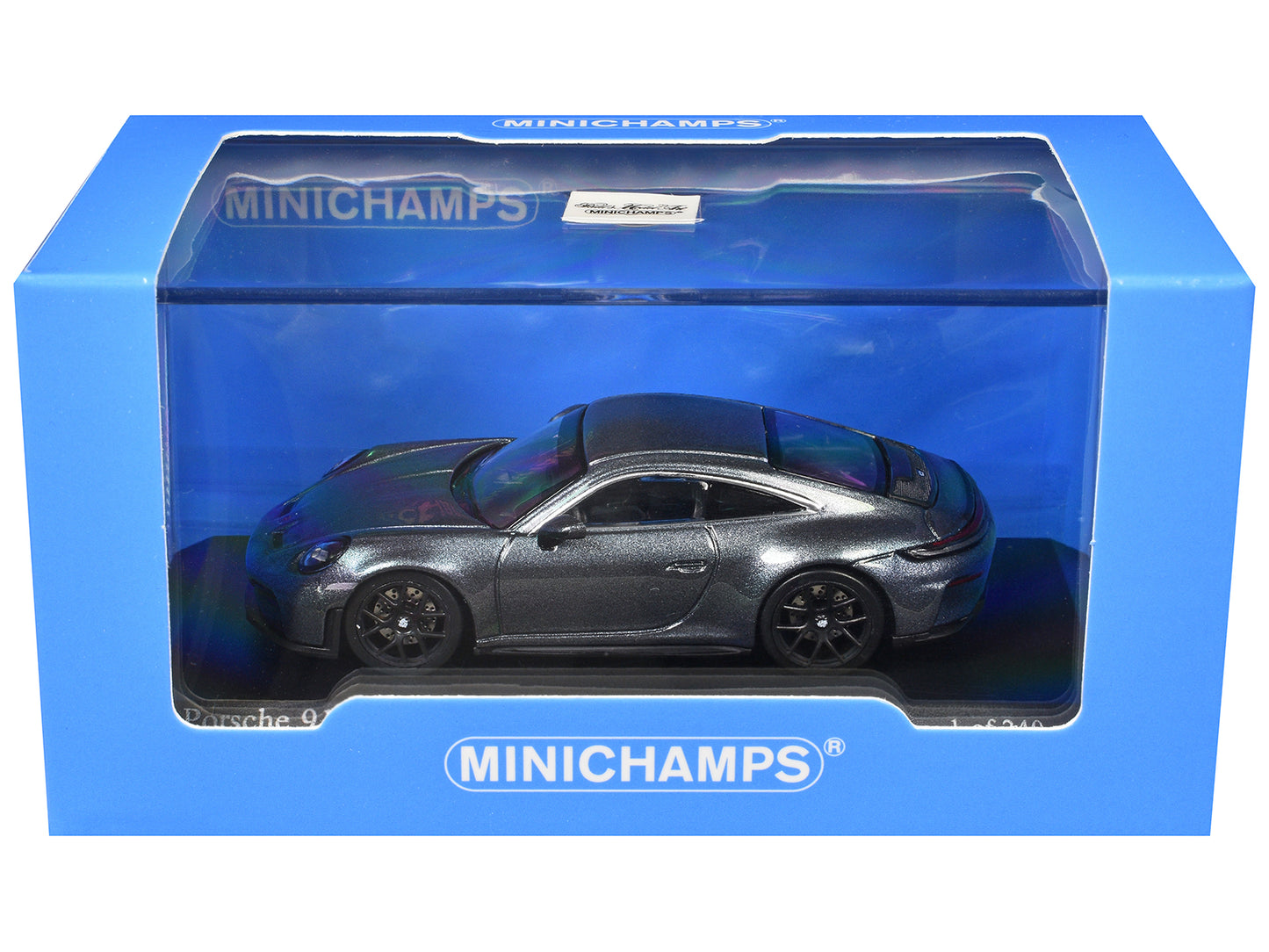 2025 Porsche 911 (992.2) GT3 Touring Gray Metallic Limited Edition to 240 pieces Worldwide 1/64 Diecast Model Car by Minichamps