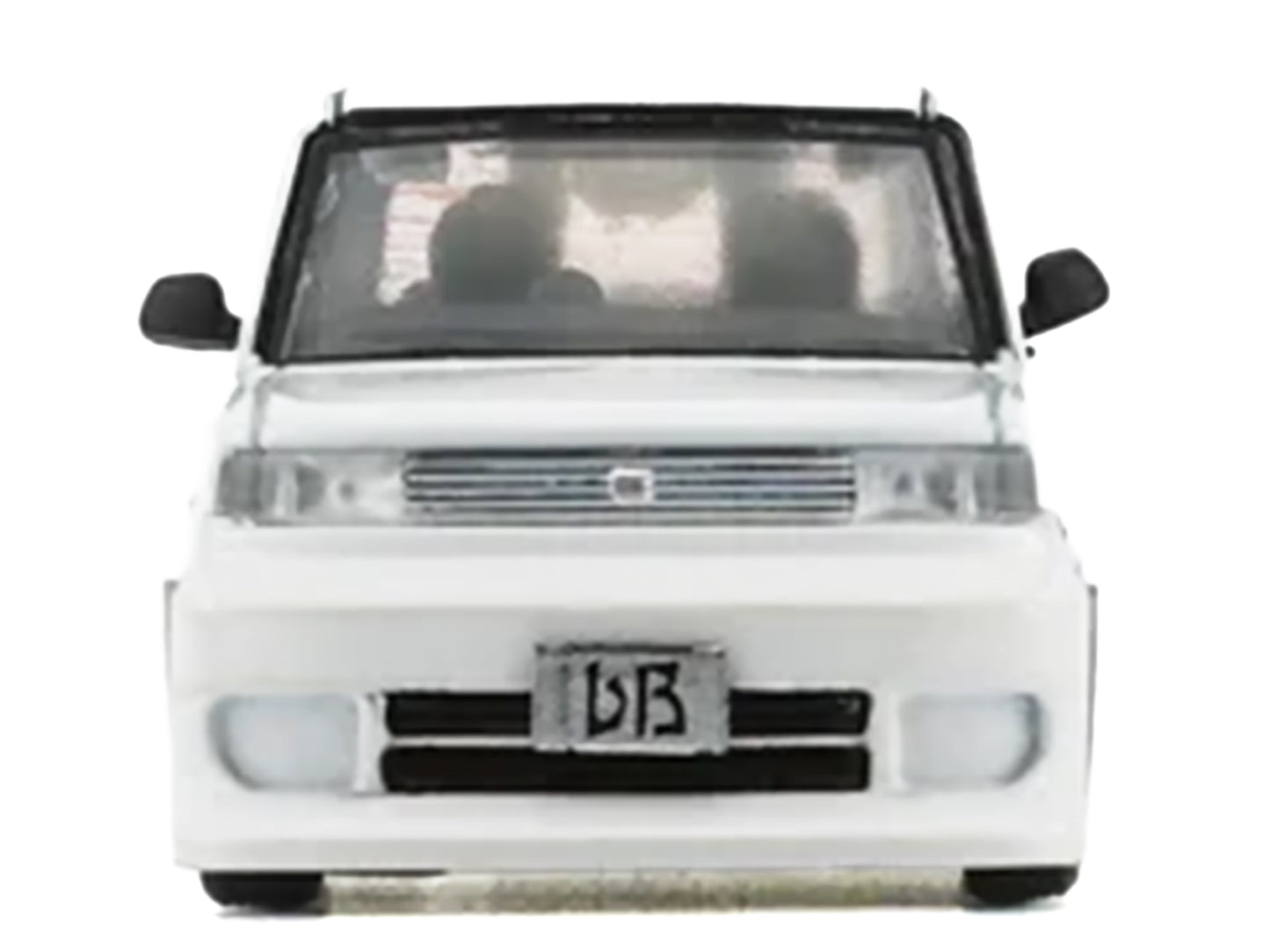 Toyota bB 2000 Van White with Extra Accessories 1/64 Diecast Model Car by BM Creations