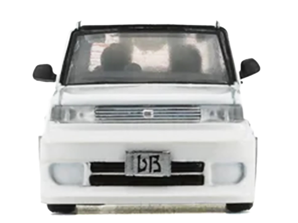 Toyota bB 2000 Van White with Extra Accessories 1/64 Diecast by BM Creations