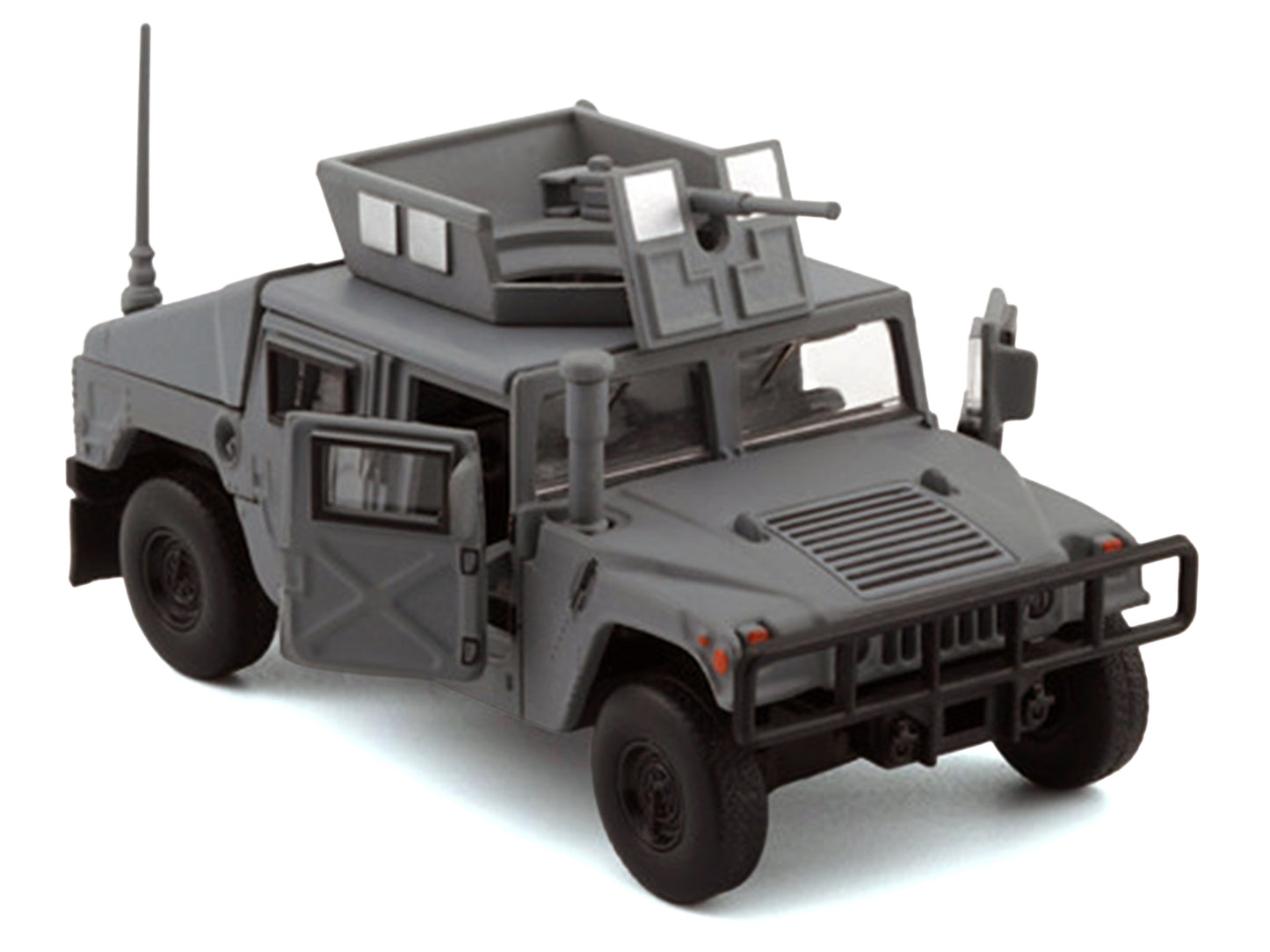 HUMVEE 4-CT Military Vehicle Matt Gray with Alternative Tops 1/64 Diecast Model Car by BM Creations