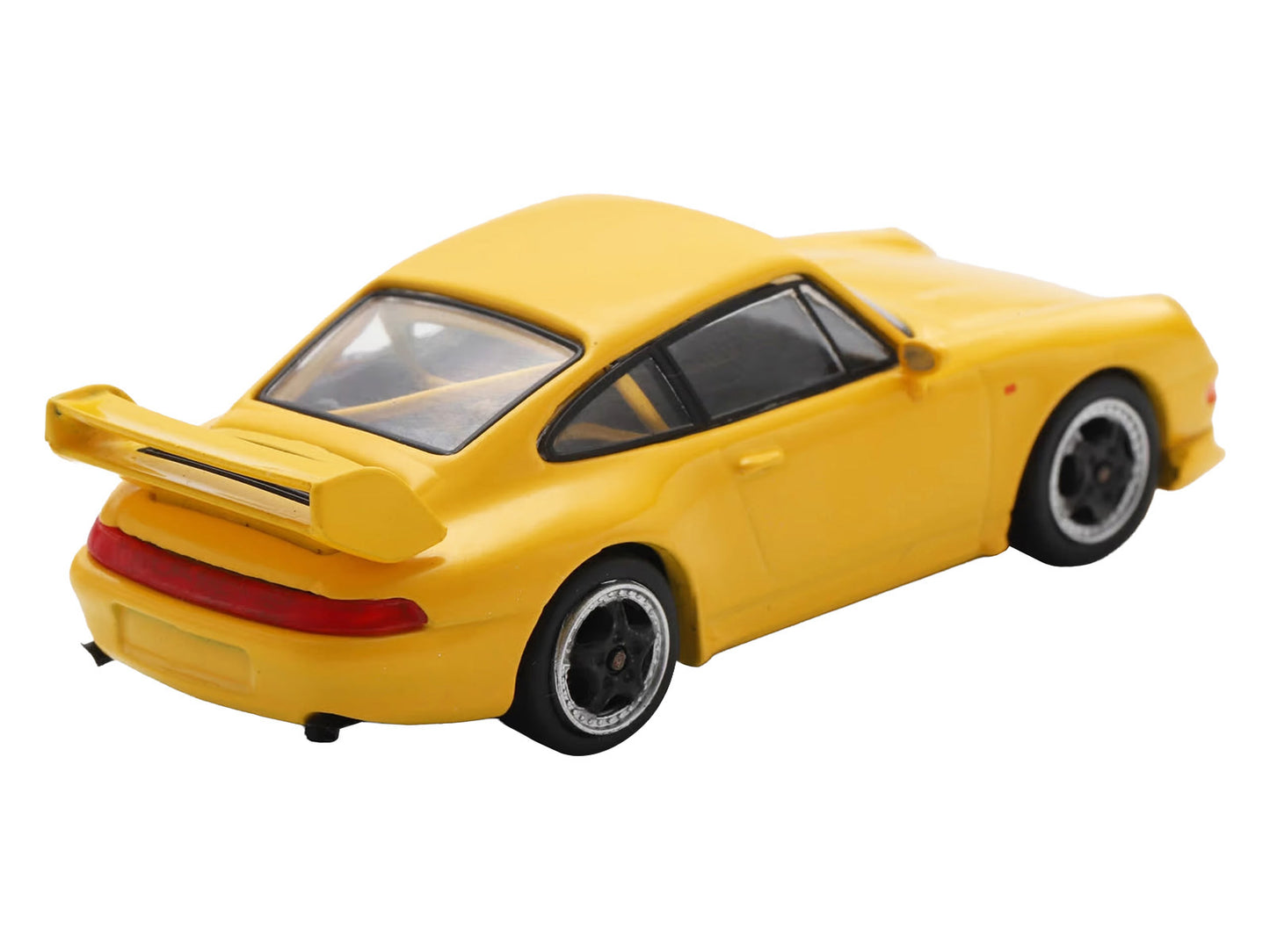 1995 Porsche 911 Carrera RS 3.8 Yellow 1/64 Model Car by Spark