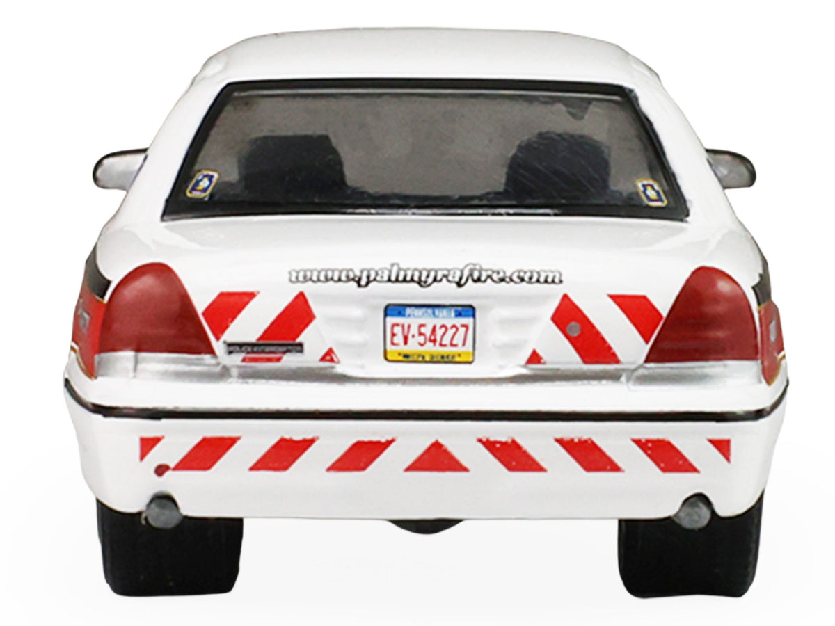 2011 Ford Crown Victoria "Palmyra Pennsylvania Citizen's Fire Company" White with Graphics "Fire & Rescue" Series #5 1/64 Diecast Model Car by Greenlight