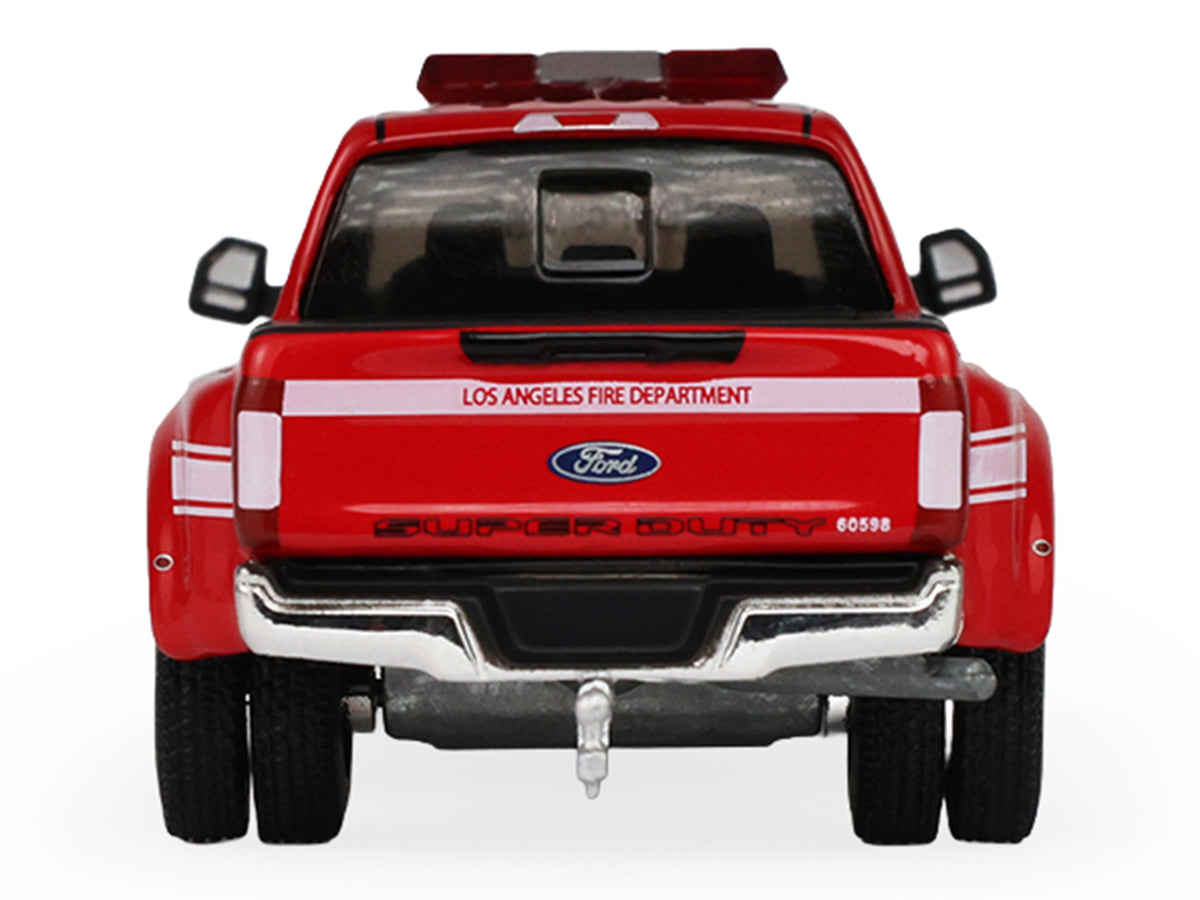 2018 Ford F-350 Pickup Truck "Los Angeles Fire Department" Red with White Stripes "Fire & Rescue" Series #5 1/64 Diecast Model Car by Greenlight