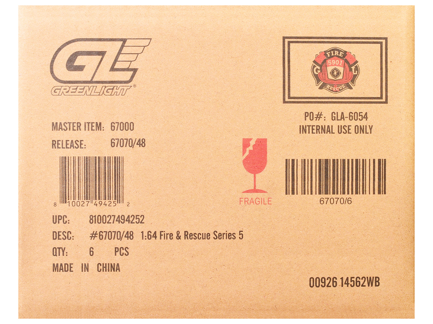 GreenLight "Fire & Rescue" Series #5 Set of 6 Cars 1/64 Diecast Model by <h2>"Fire Greenlight</h2> <p>High-quality car perfect for collectors and enthusiasts. Features detailed interior exterior craft