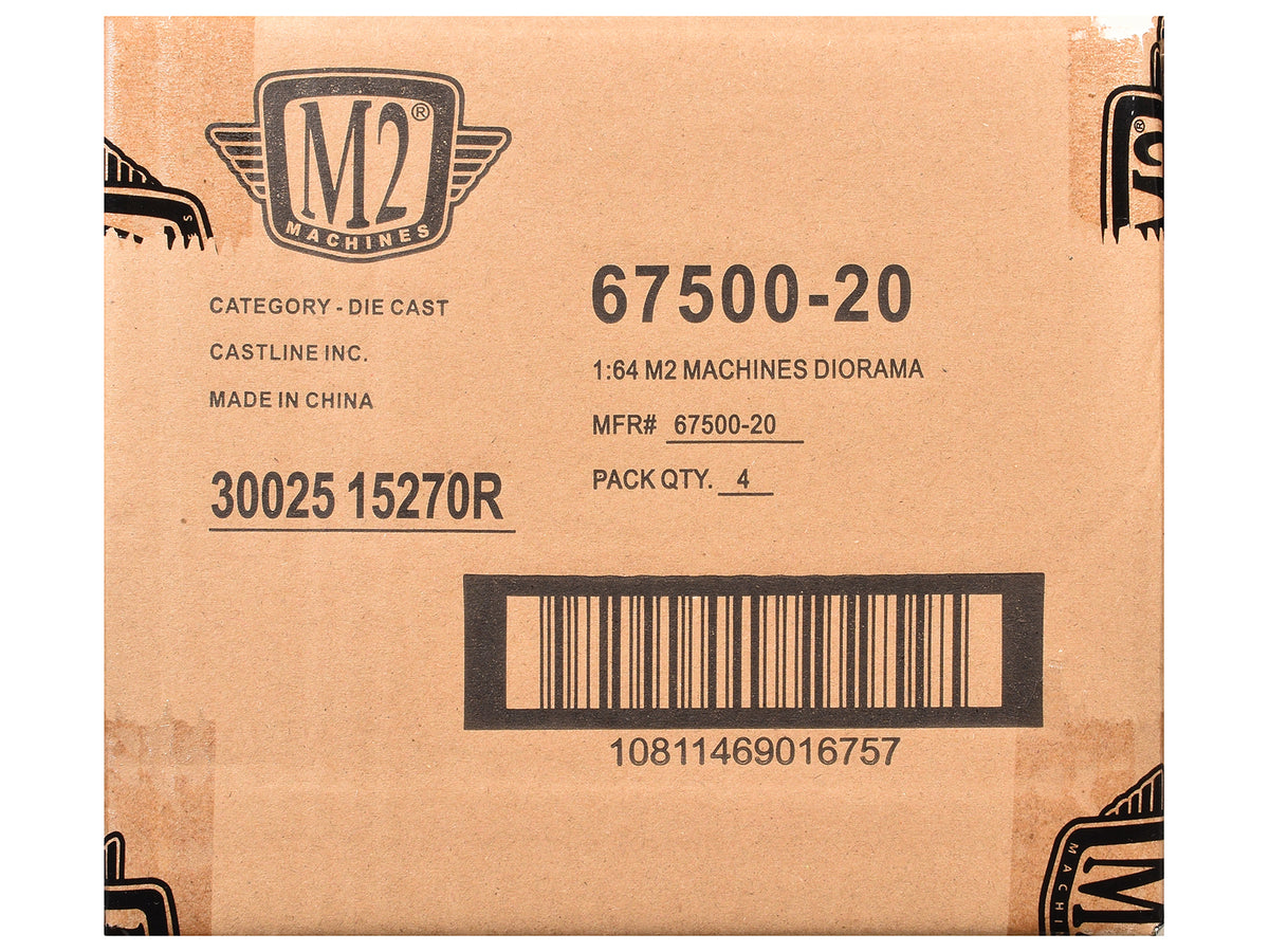 "Auto News" Release 20 Set of 4 Cars 1/64 Diecast Model Cars by M2 Machines - M2