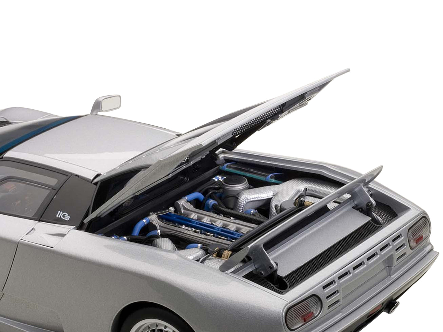 Bugatti EB110 GT Silver 1/18 Diecast Car Model by Autoart <h2>Bugatti Autoart</h2> <p>High-quality perfect for collectors and enthusiasts. Features detailed interior exterior craftsmanship, realistic