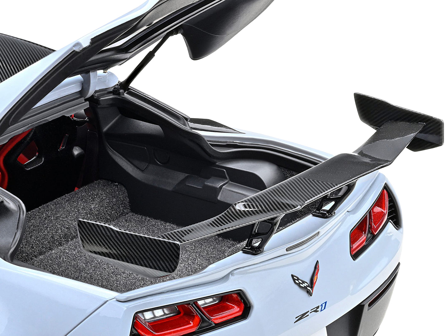 2019 Chevrolet Corvette C7 ZR1 Ceramic Matrix Gray Metallic with Carbon Top 1/18 Model Car by Autoart <h2>2019 Autoart</h2> <p>High-quality diecast perfect for collectors and enthusiasts. Features det