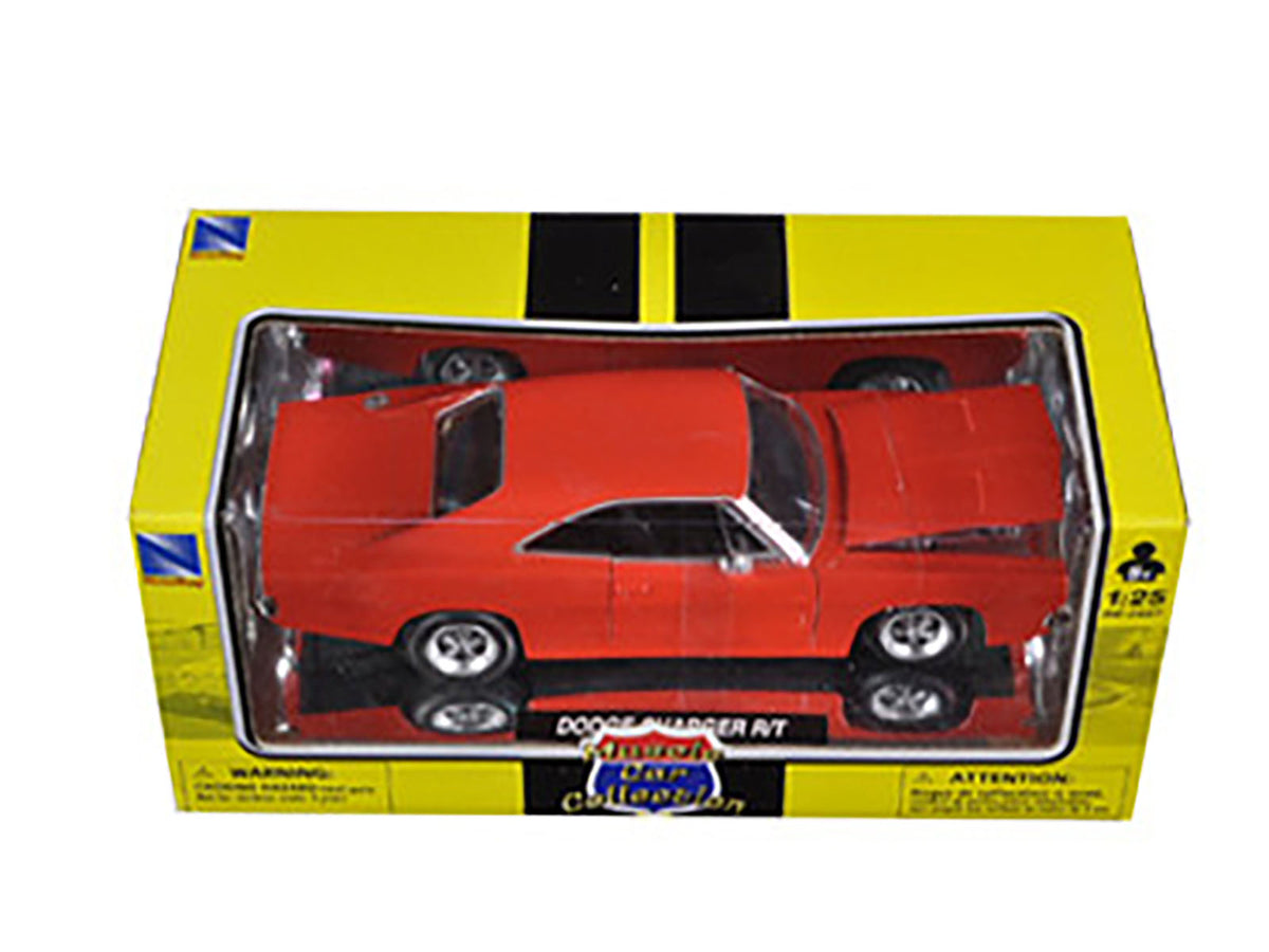 1969 Dodge Charger R/T Orange "Muscle Car Collection" 1/25 Diecast Model Car