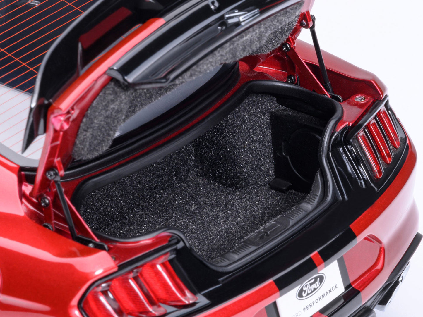 Ford Mustang Shelby GT500 Rapid Red Metallic with Black Stripes 1/18 Model Car by Autoart <h2>Ford Autoart</h2> <p>High-quality diecast perfect for collectors and enthusiasts. Features detailed interi