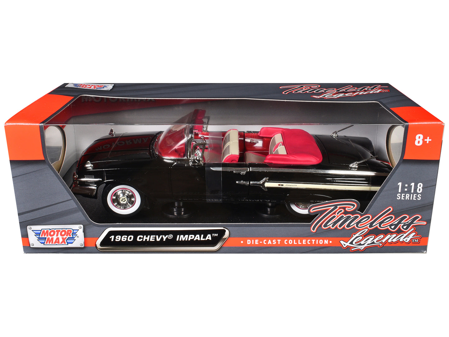 1960 Chevrolet Impala Convertible Black 1/18 Diecast Car Model by Motormax <h2>1960 Motormax</h2> <p>High-quality perfect for collectors and enthusiasts. Features detailed interior exterior craftsmans