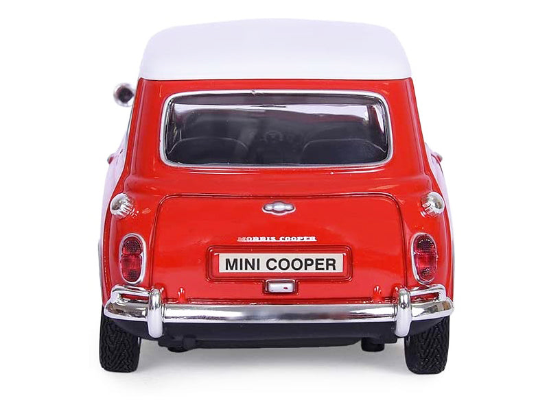 1961-1967 Morris Mini Cooper Red with White Top "Timeless Legends" 1/18 Diecast Model Car by Motormax <h2>1961-1967 Motormax</h2> <p>High-quality perfect for collectors and enthusiasts. Features detai