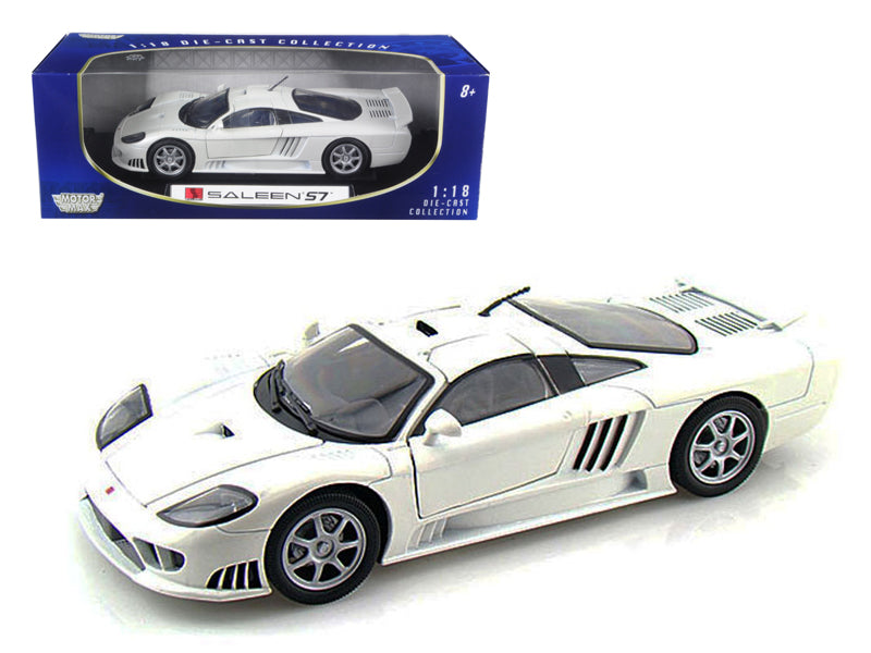 Saleen S7 White 1/18 Diecast Model Car by Motormax <h2>Saleen Motormax</h2> <p>High-quality perfect for collectors and enthusiasts. Features detailed interior exterior craftsmanship, realistic paint f