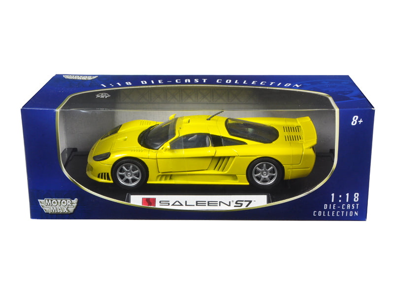 Saleen S7 Yellow 1/18 Diecast Model Car by Motormax <h2>Saleen Motormax</h2> <p>High-quality perfect for collectors and enthusiasts. Features detailed interior exterior craftsmanship, realistic paint