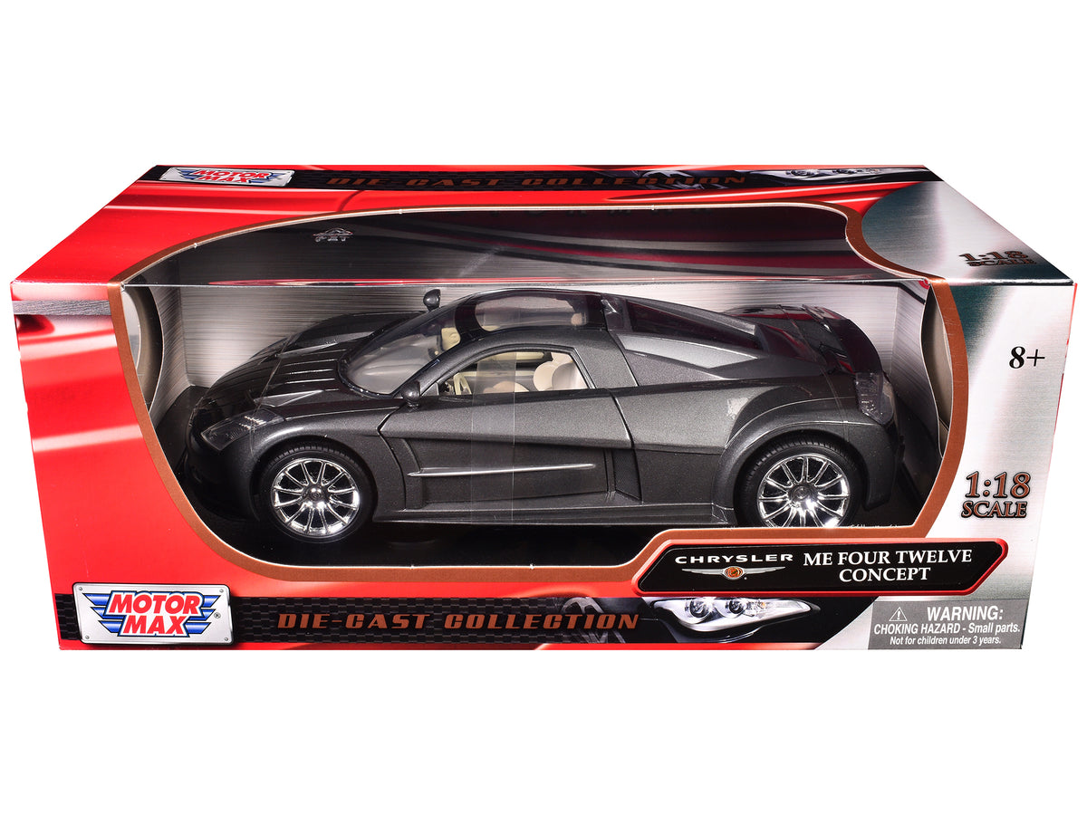 Chrysler Me Four Twelve Concept Car Grey 1/18 Diecast Model Car - Motormax
