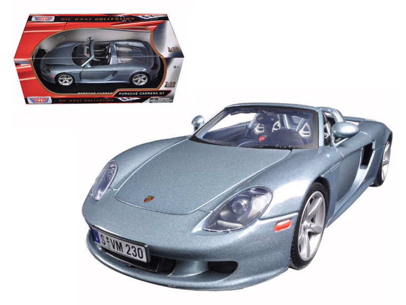 Porsche Carrera GT Silver with Black Interior 1/18 Diecast Model Car by Motormax <h2>Porsche Motormax</h2> <p>High-quality perfect for collectors and enthusiasts. Features detailed exterior craftsmans