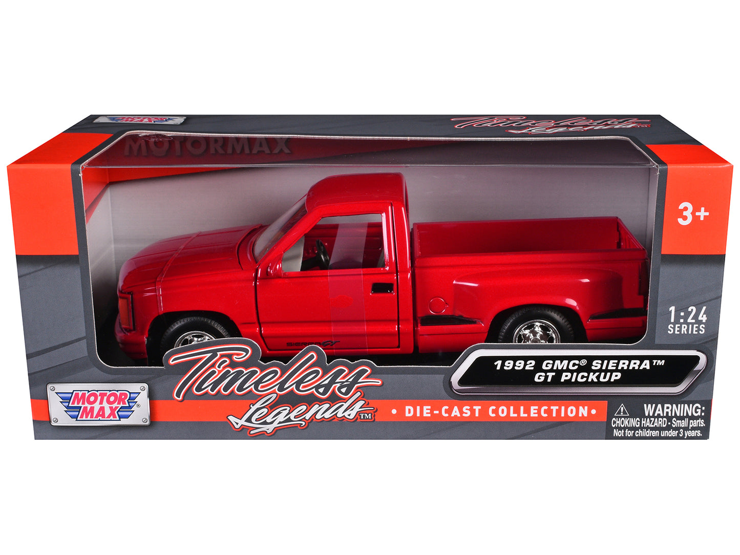 1992 GMC Sierra GT Red Pickup Truck 1/24 Diecast Model by Motormax