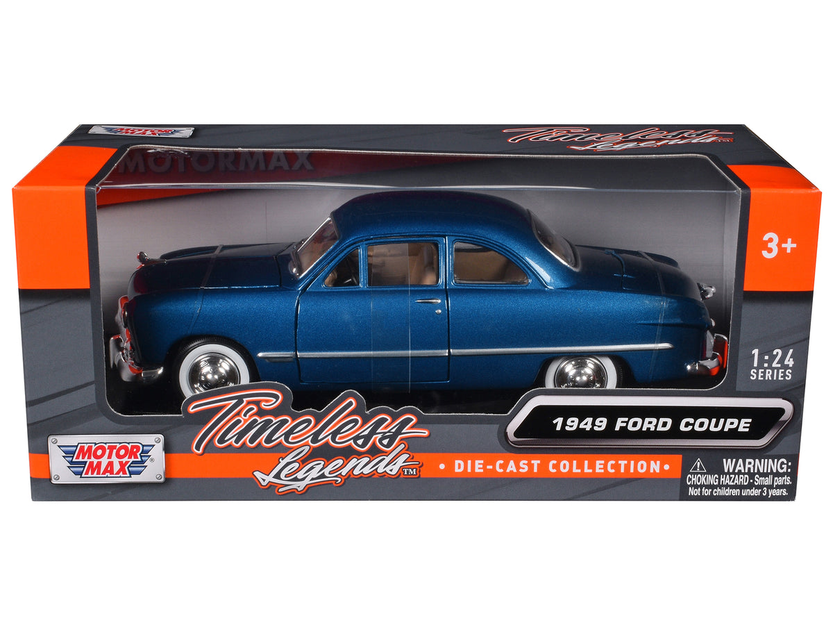 1949 Ford Coupe Blue 1/24 Diecast Model Car - Motormax