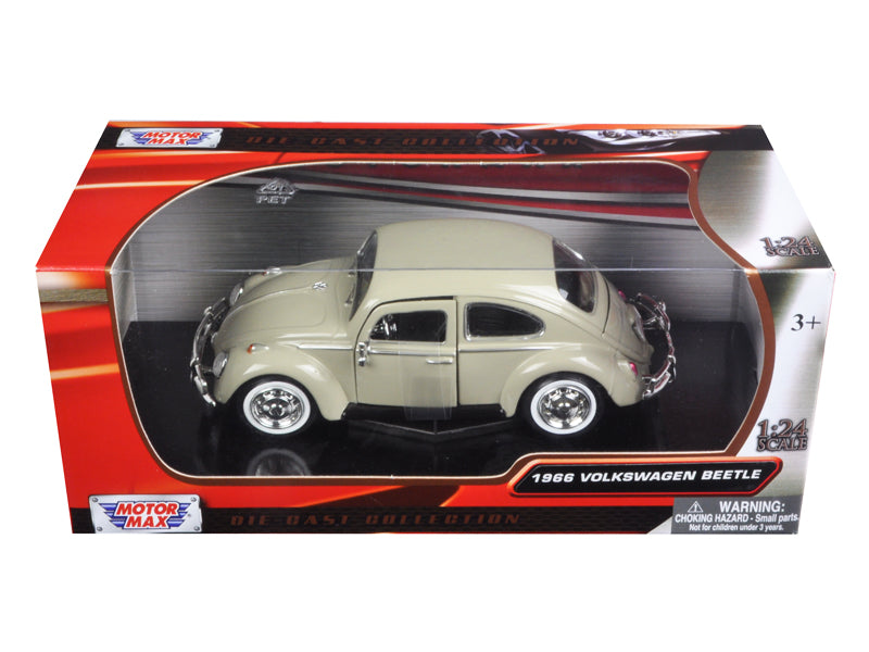 1966 Volkswagen Beetle Beige 1/24 Diecast Model Car by Motormax <h2>1966 Motormax</h2> <p>High-quality perfect for collectors and enthusiasts. Features detailed interior exterior craftsmanship, realis
