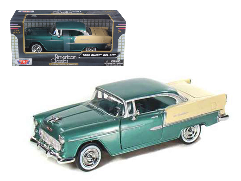 1955 Chevrolet Bel Air Green 1/24 Diecast Model Car by Motormax <h2>1955 Motormax</h2> <p>High-quality perfect for collectors and enthusiasts. Features detailed interior exterior craftsmanship, realis