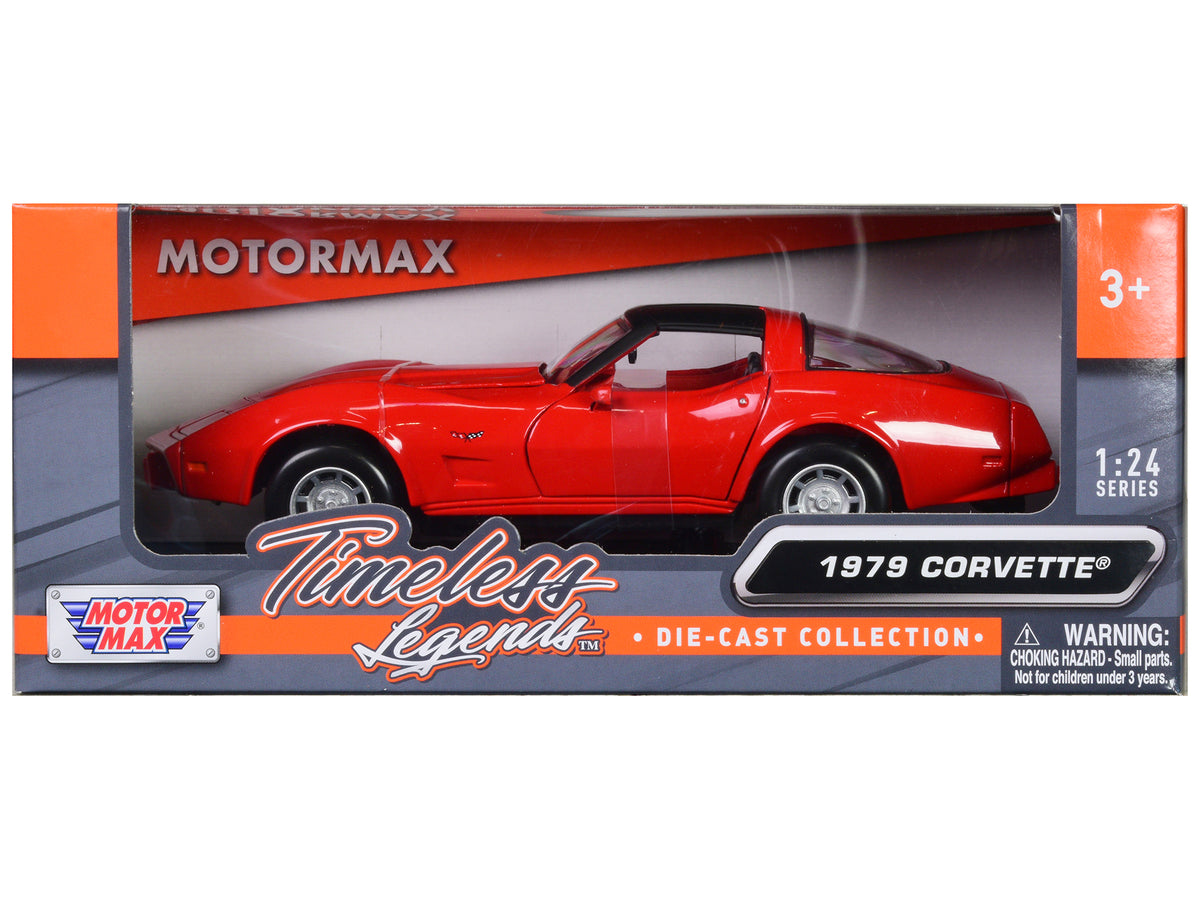 1979 Chevrolet Corvette Red 1/24 Diecast Model Car - Motormax