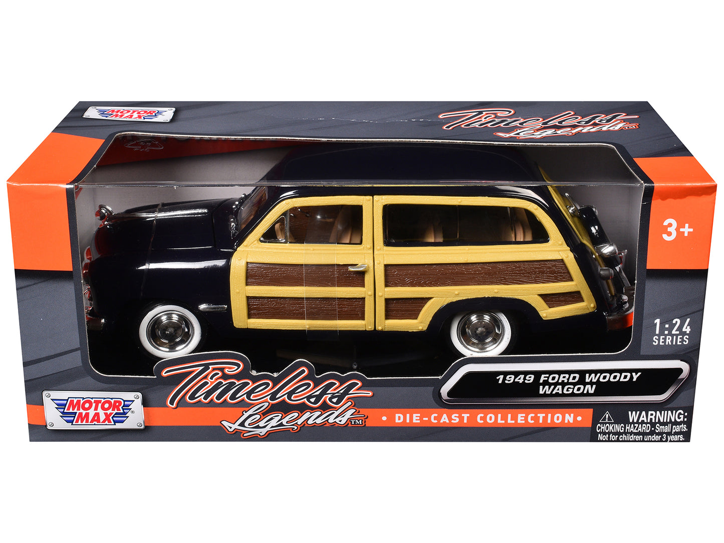 1949 Ford Woody Wagon Dark Blue 1/24 Diecast Model Car by Motormax <h2>1949 </h2> <p>High-quality perfect for collectors and enthusiasts. Features detailed interior exterior craftsmanship, realistic p