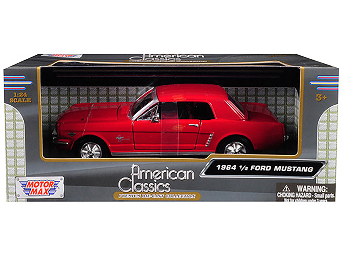 1964 1/2 Ford Mustang Red 1/24 Diecast Model Car - Motormax