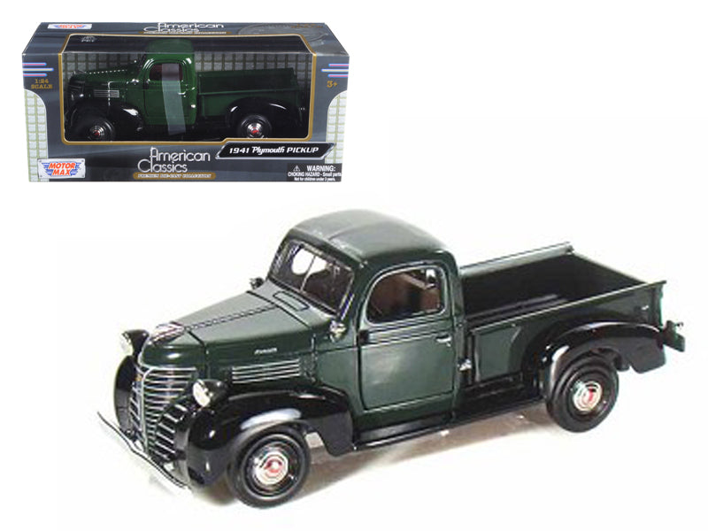 1941 Plymouth Pickup Green 1/24 Diecast Model Car by Motormax <h2>1941 Motormax</h2> <p>High-quality perfect for collectors and enthusiasts. Features detailed interior exterior craftsmanship, realisti