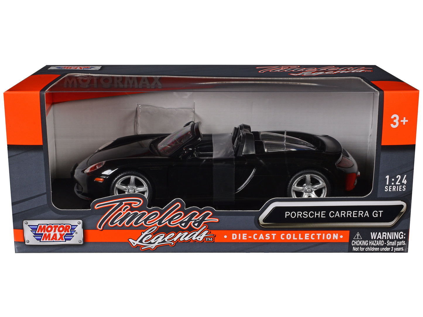 Porsche Carrera GT Black 1/24 Diecast Car Model by Motormax