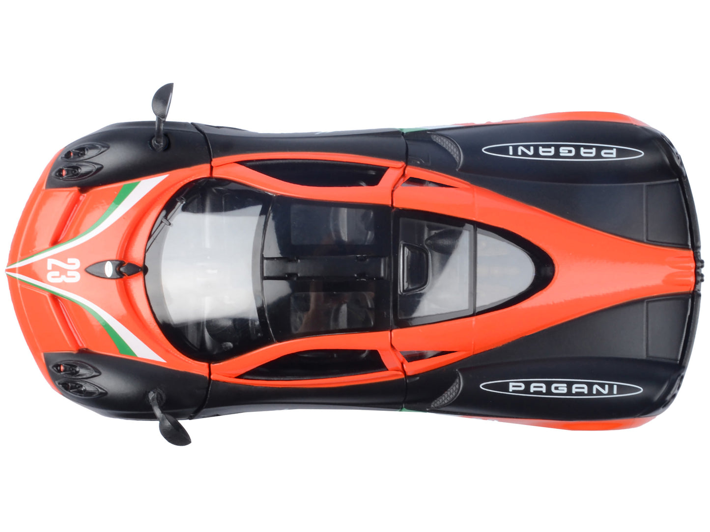 Pagani Huayra #23 Orange and Black with Stripes "GT Racing" Series 1/24 Diecast Model Car by Motormax <h2>Pagani Motormax</h2> <p>High-quality perfect for collectors enthusiasts. Features detailed int