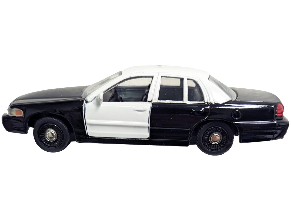 Ford Crown Victoria Police Interceptor Black and White 1/43 Diecast Model Car