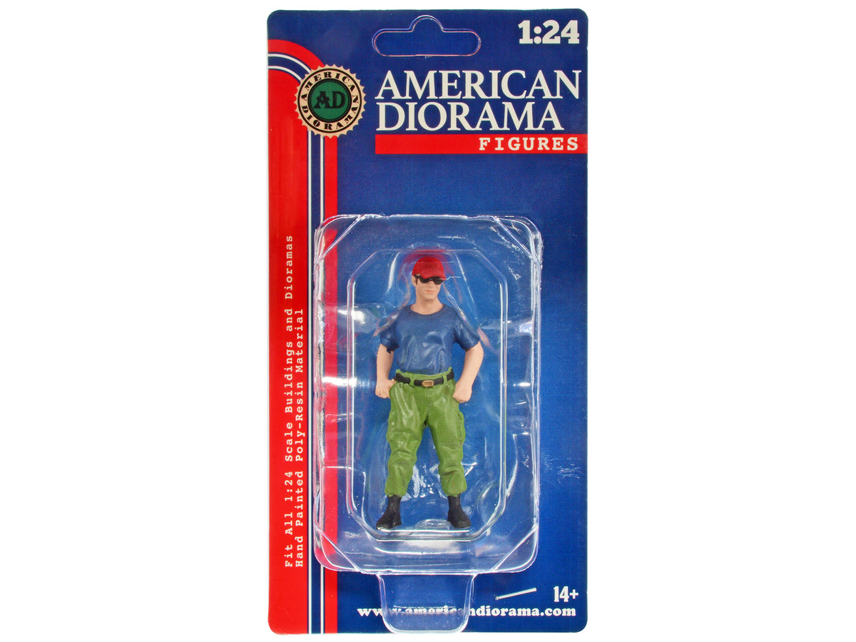 "Firefighters" Off Duty Figure for 1/24 Scale Models - American Diorama