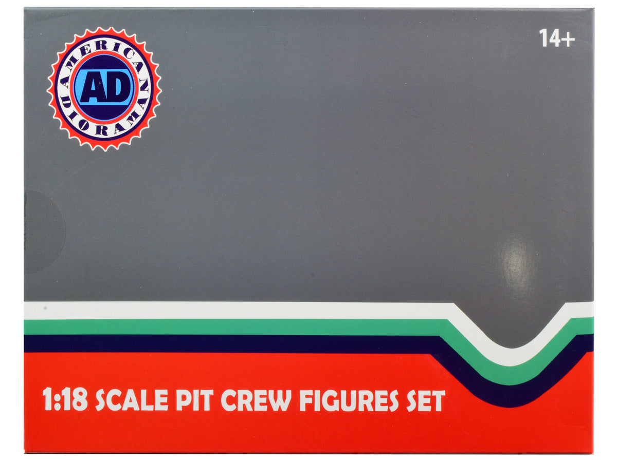 Formula One F1 Pit Crew 7 Figure Set Team Blue Release III for 1/18 Scale Models