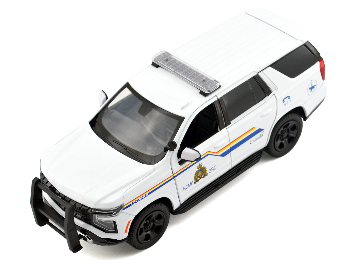 2025 Chevrolet Tahoe PPV with Light Bar "RCMP Royal Canadian Mounted Police" White "Law Enforcement and Public Service" Series 1/24 T&y Diecast Model Car by Motormax