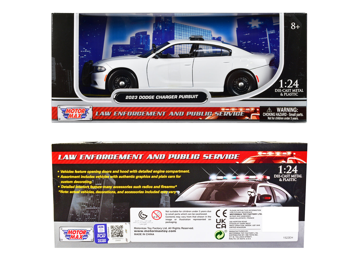 2023 Dodge Charger Pursuit Police Car Plain White "Law Enforcement and Public Service" Series 1/24 Diecast Model by Motormax <h2>2023 Motormax</h2> <p>High-quality perfect for collectors enthusiasts.