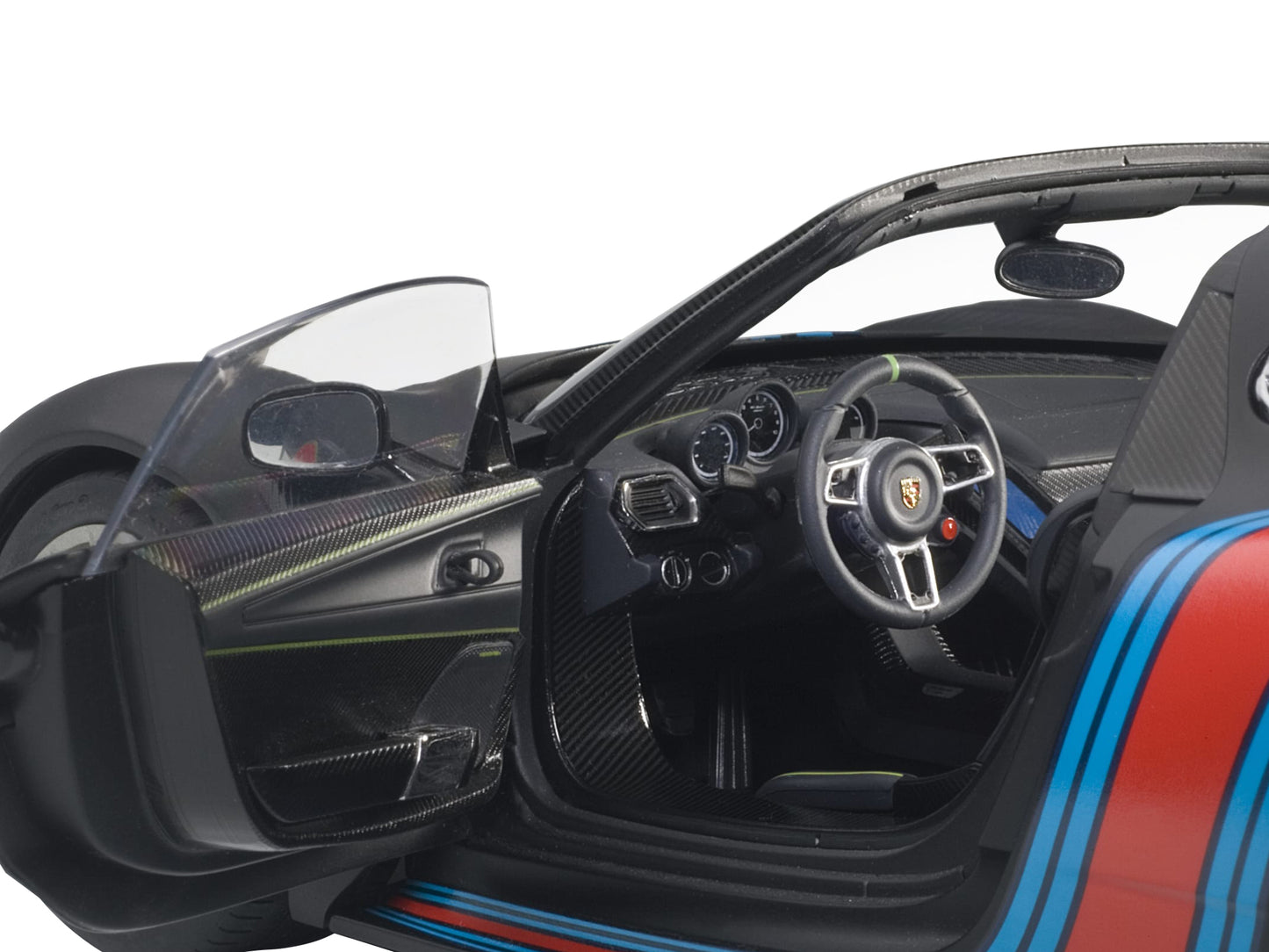 Porsche 918 Spyder Weissach Package Black/ Martini Livery #15 1/18 Model Car by Autoart <h2>Porsche Autoart</h2> <p>High-quality diecast perfect for collectors and enthusiasts. Features detailed inter