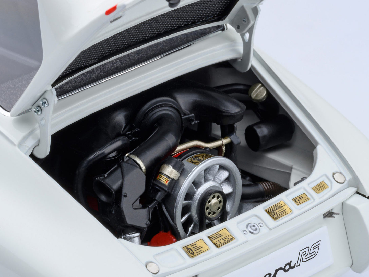 Porsche 911 Carrera 2.7 RS Grand Prix White with Red Stripes and Wheels 1/18 Model Car by Autoart <h2>Porsche Autoart</h2> <p>High-quality diecast perfect for collectors enthusiasts. Features detailed