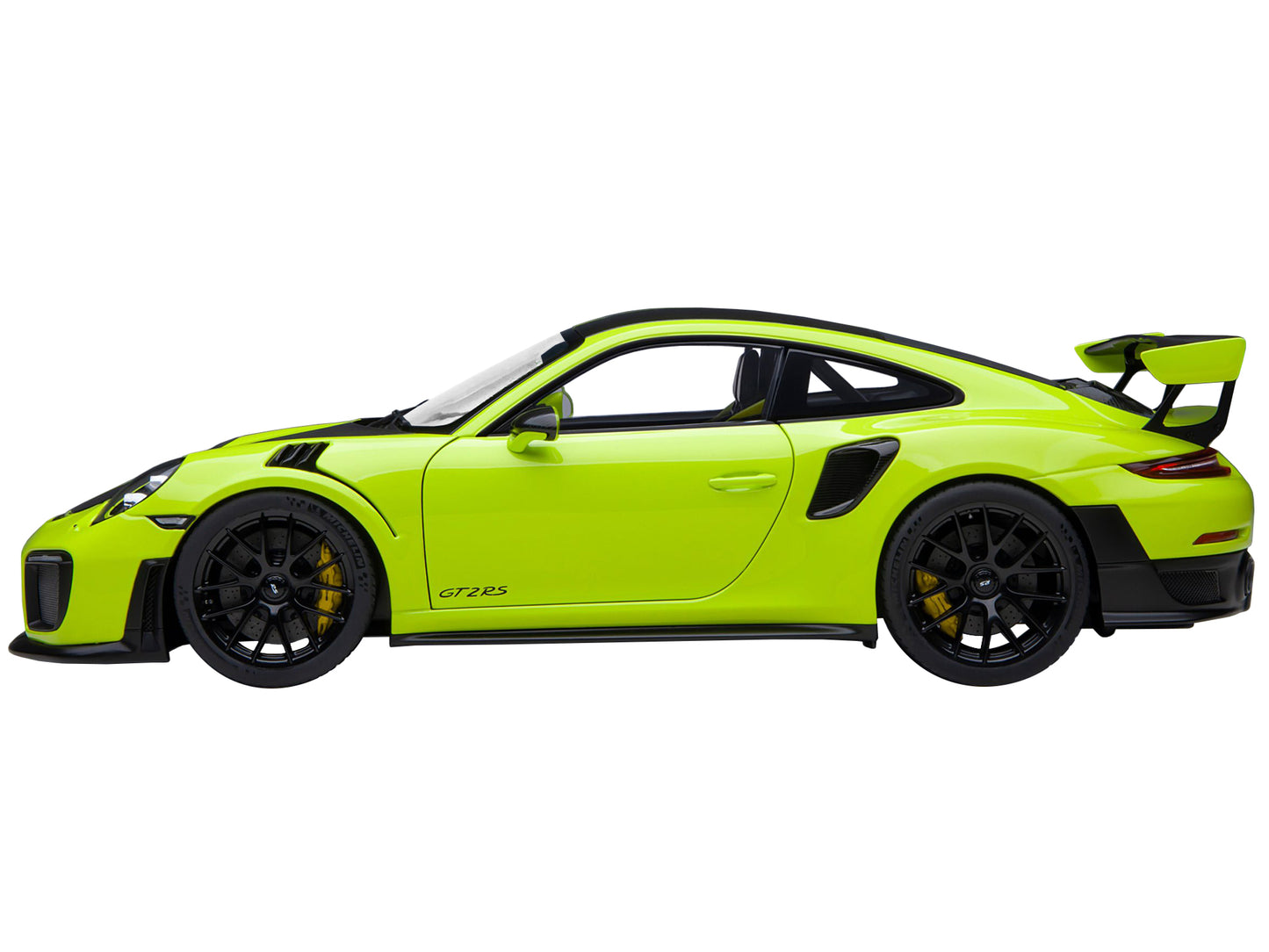 Porsche 911 (991.2) GT2 RS Weissach Package Acid Green with Carbon Stripes 1/18 Model Car by Autoart <h2>Porsche Autoart</h2> <p>High-quality diecast perfect for collectors and enthusiasts. Features d