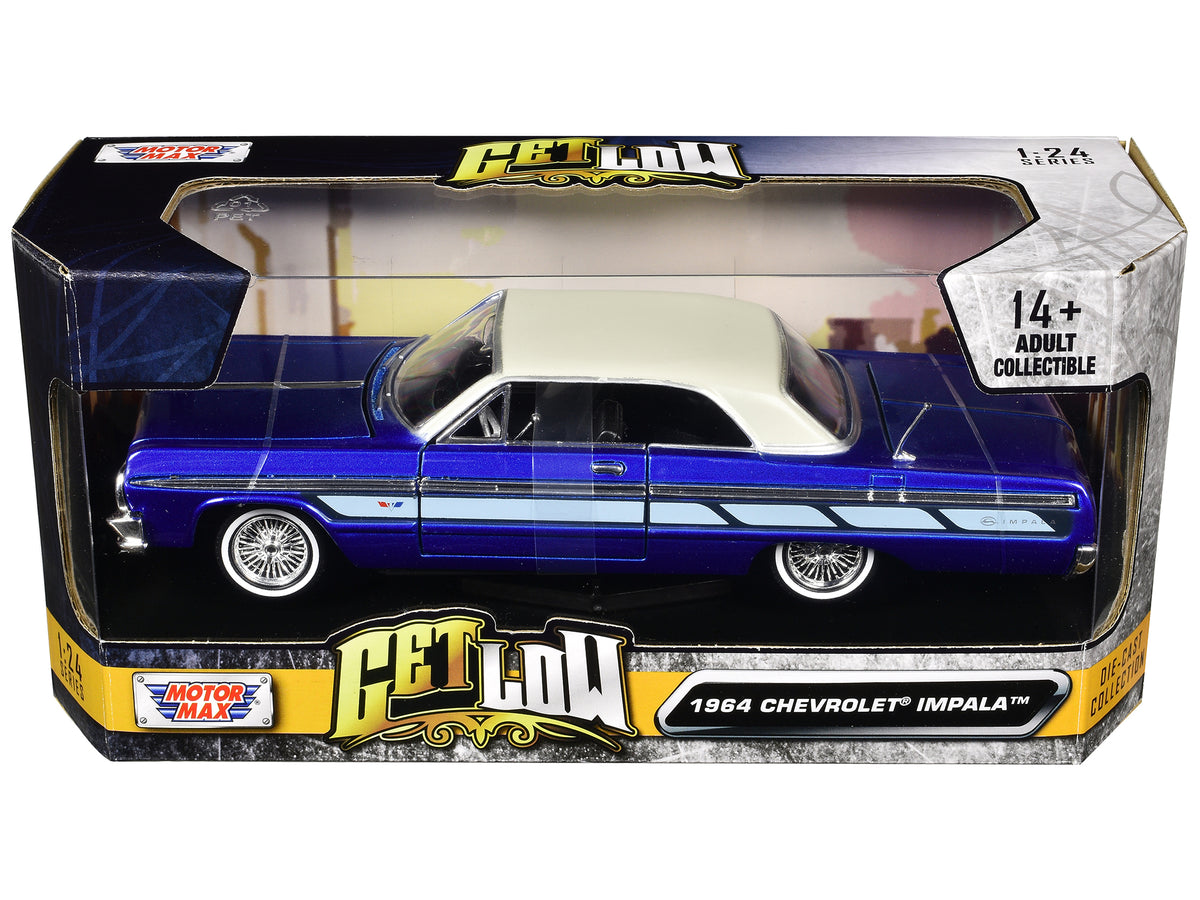 1964 Chevrolet Impala Lowrider Hard Top Candy 1/24 Diecast Model Car - Motormax