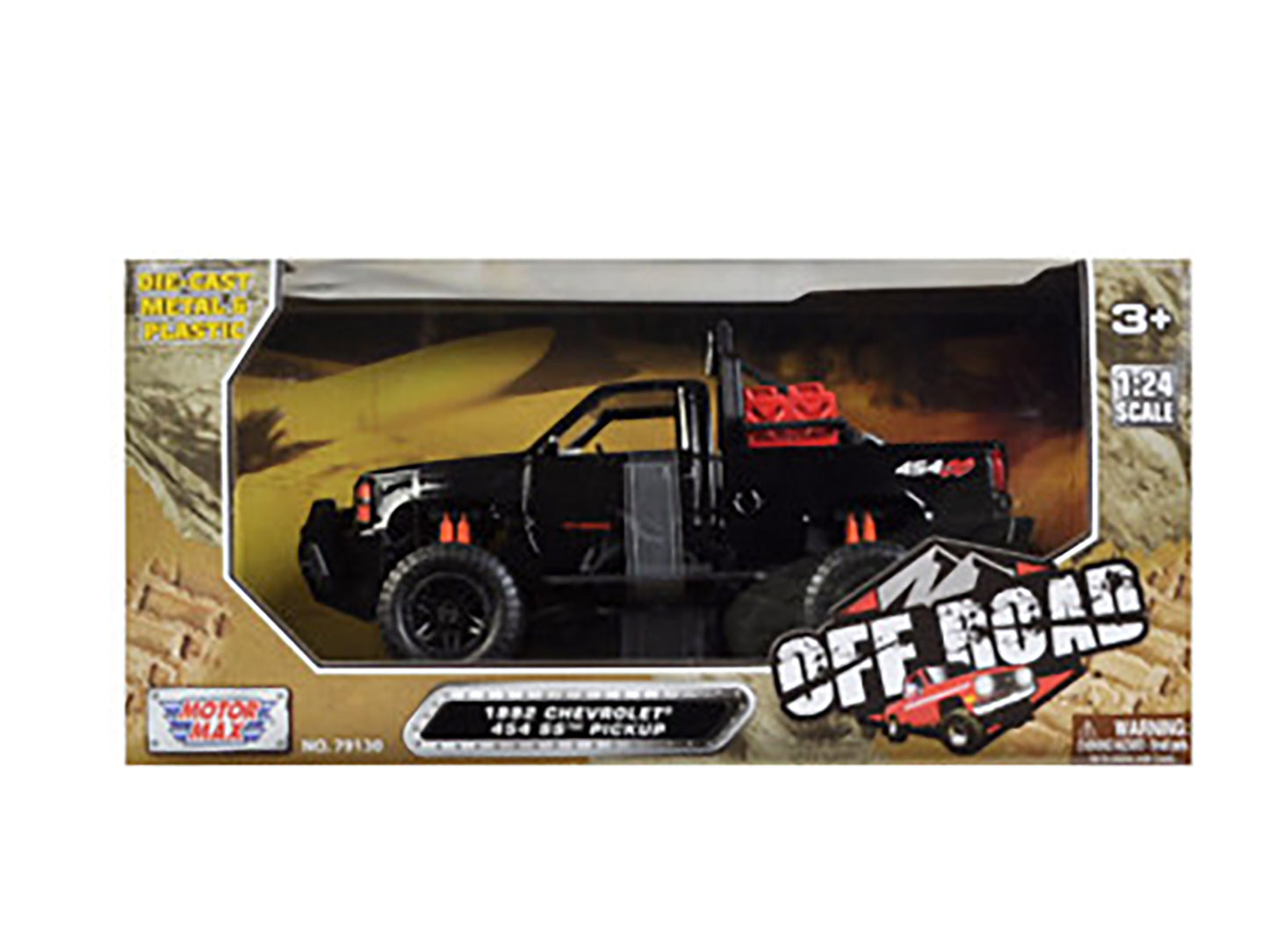 1992 Chevrolet 454 SS Pickup Truck Off Road Black 1/24 Diecast Model by Motormax <h2>1992 Motormax</h2> <p>High-quality car perfect for collectors and enthusiasts. Features detailed interior exterior