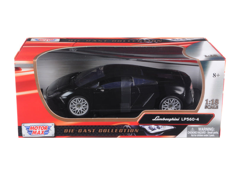 Lamborghini LP 560-4 Black 1/18 Diecast Car Model - Motormax