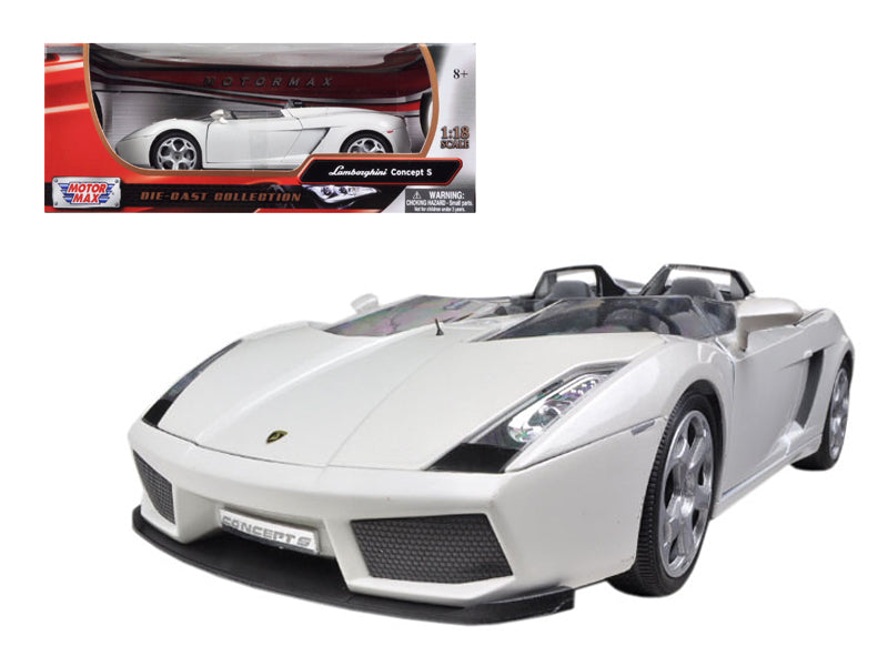 Lamborghini Concept S Pearl White 1/18 Diecast Car Model - Motormax